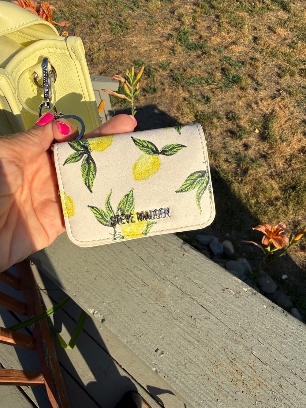 Steve Madden Pale Yellow Mini Crossbody Tote - Picture 6 of 12